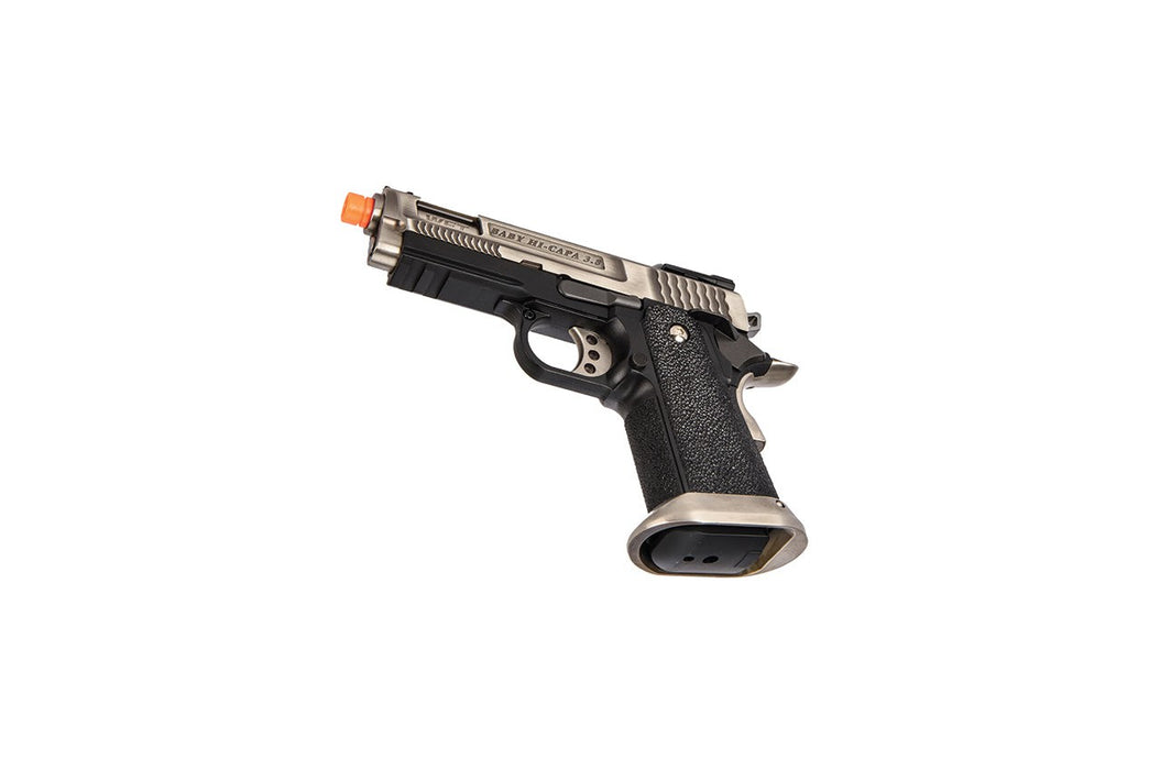 WE-Tech Hi-Capa 3.8 Brontosaurus Full Auto Gas Blowback Pistol (Silver)