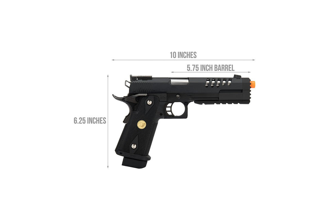 WE Tech 1911 Hi-Capa Custom "Hyper Strike" Gas Blowback Airsoft Pistol (BLACK)