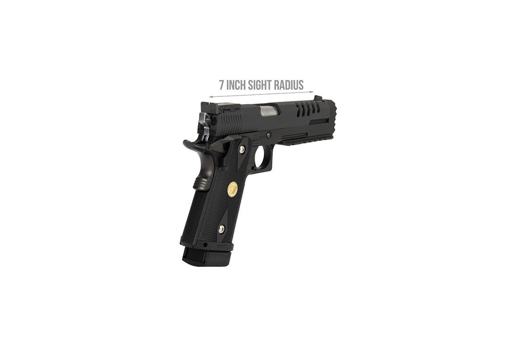 WE Tech 1911 Hi-Capa Custom "Hyper Strike" Gas Blowback Airsoft Pistol (BLACK)