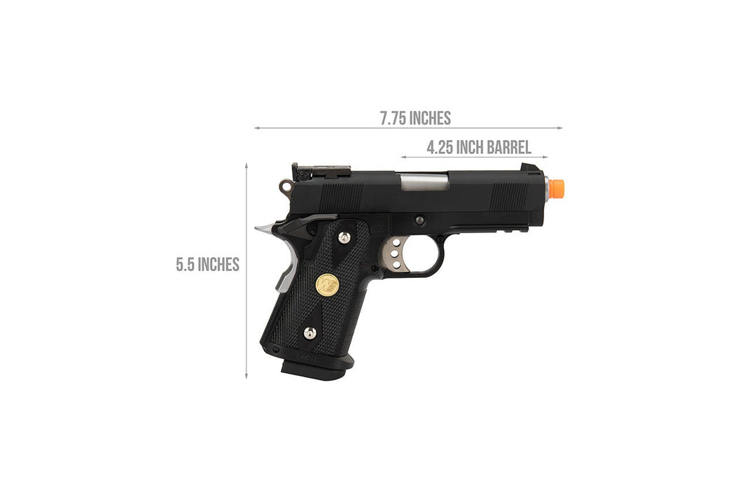 WE Tech 1911 3.8 Baby Hi-Capa Gas Blowback Airsoft Pistol [Version B] (BLACK)