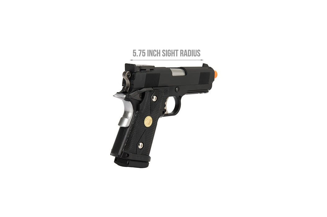 WE Tech 1911 3.8 Baby Hi-Capa Gas Blowback Airsoft Pistol [Version B] (BLACK)