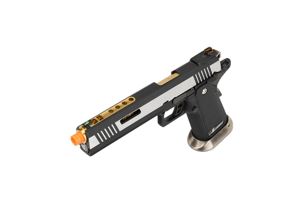 WE Tech 1911 Hi-Capa T-Rex Competition Gas Blowback Airsoft Pistol w/ Sight Mount & Top Ports (TWO TONE / GOLD)