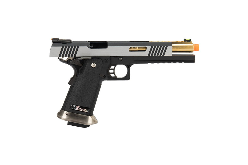 WE Tech 1911 Hi-Capa T-Rex Competition Gas Blowback Airsoft Pistol w/ Sight Mount & Top Ports (TWO TONE / GOLD)