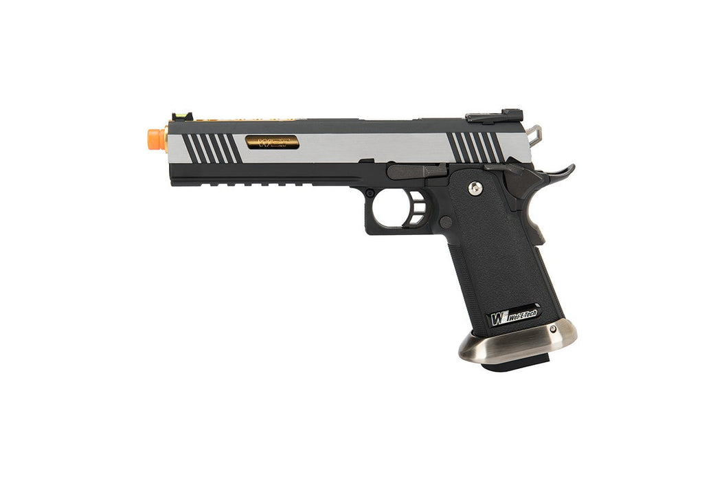 WE Tech 1911 Hi-Capa T-Rex Competition Gas Blowback Airsoft Pistol w/ Sight Mount & Top Ports (TWO TONE / GOLD)