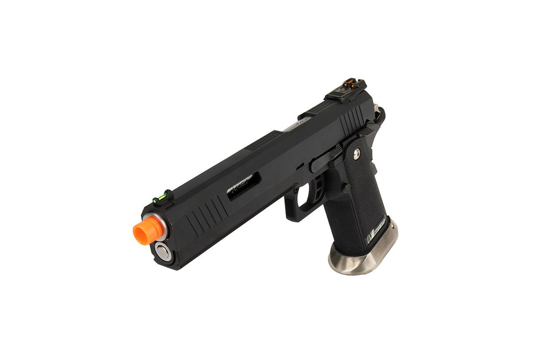 WE Tech 1911 Hi-Capa T-Rex Competition Gas Blowback Airsoft Pistol w/ Sight Mount (BLACK / SILVER)