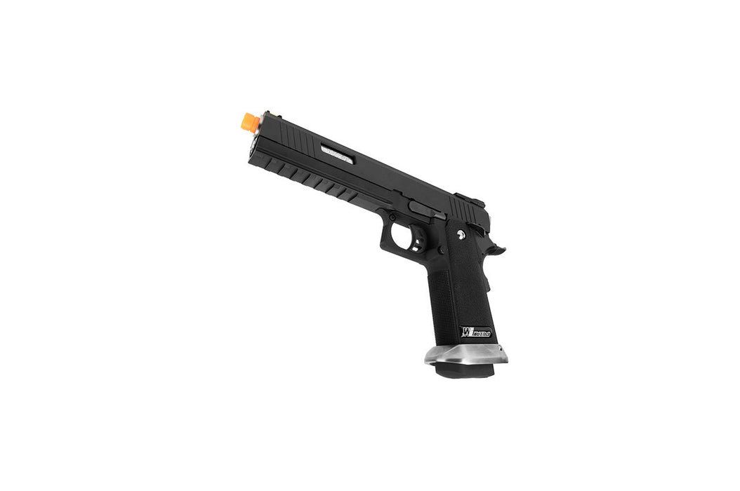 WE Tech 1911 Hi-Capa T-Rex Competition Gas Blowback Airsoft Pistol w/ Sight Mount (BLACK / SILVER)