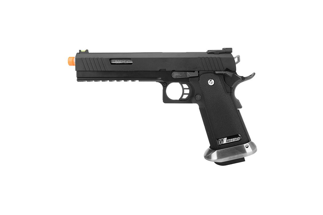 WE Tech 1911 Hi-Capa T-Rex Competition Gas Blowback Airsoft Pistol w/ Sight Mount (BLACK / SILVER)