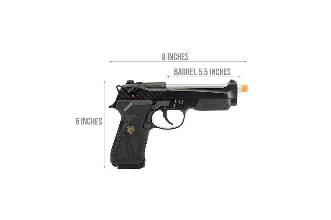 WE Tech 904 M9 Gas Blowback Airsoft Pistol (BLACK)