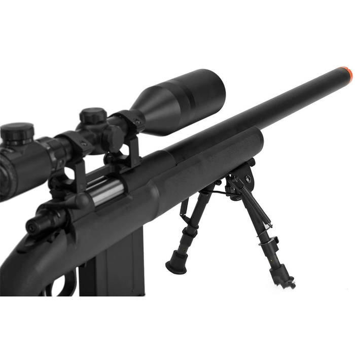 APS M40A3 Bolt Action Airsoft Sniper Rifle (Color: Black / Rifle Only) - Airsoft Promo