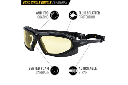 Valken Echo Single Lens Airsoft Goggles - Airsoft Promo