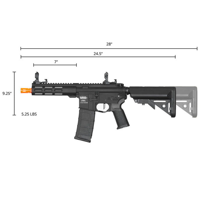 Lancer Tactical Low FPS Viking 7" M-LOK Proline Series M4 Airsoft Rifle