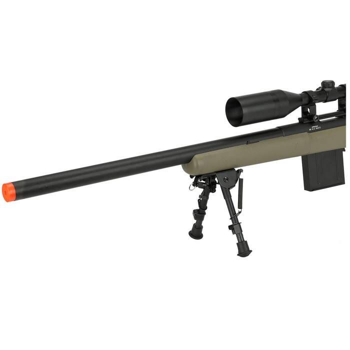 APS M40A3 Bolt Action Airsoft Sniper Rifle (Color: Dark Earth / Rifle + 3-9X40 Scope) - Airsoft Promo