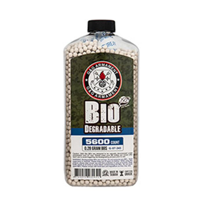 G&G 0.28g Biodegradable 6mm Airsoft BBs [5600rd Bottle] (WHITE) - Airsoft Promo