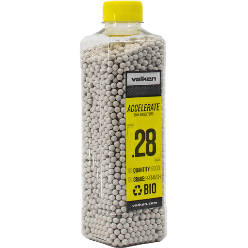 Valken Accelerate ProMatch 0.28g 5,000ct Biodegradable Airsoft BBs - Airsoft Promo
