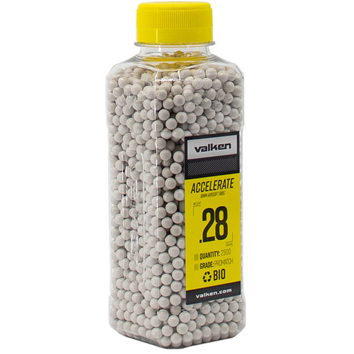 Valken Accelerate ProMatch 0.28g 2,500ct Biodegradable Airsoft BBs - Airsoft Promo