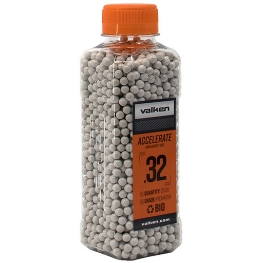 Valken Accelerate ProMatch 0.32g 2,500ct Biodegradable Airsoft BBs - Airsoft Promo
